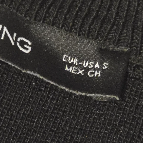 MNG Snap Front Black Cardigan Sweater Size S - Picture 3 of 6